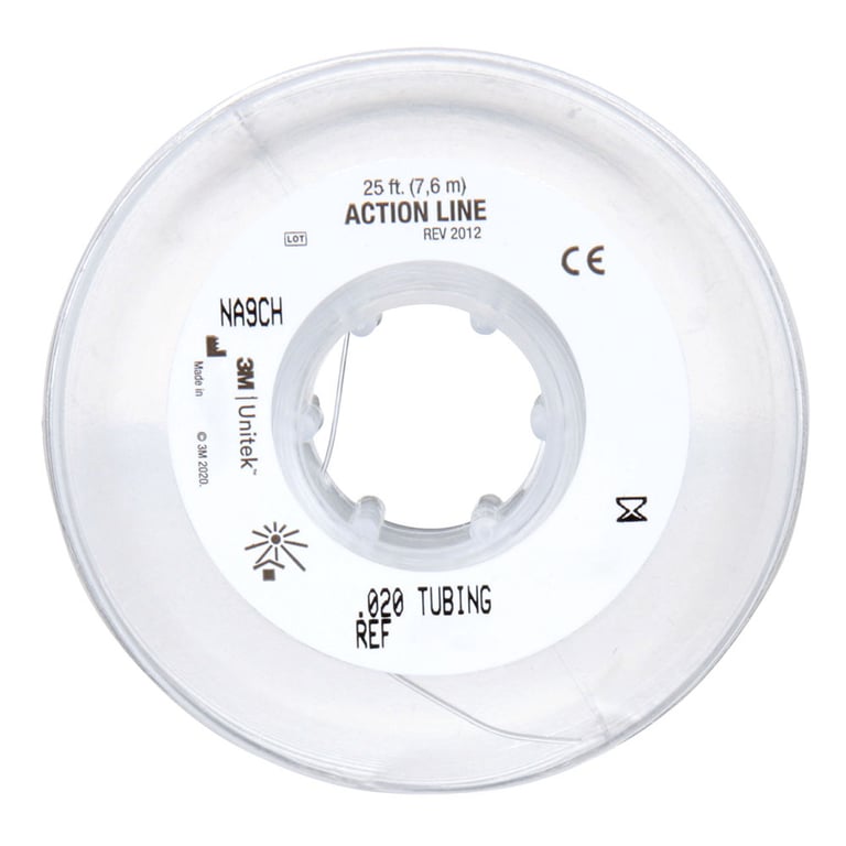 Unitek Action Line Tubing, .020in, 25ft, 1/Pk. Hollow tubing for tighter knots