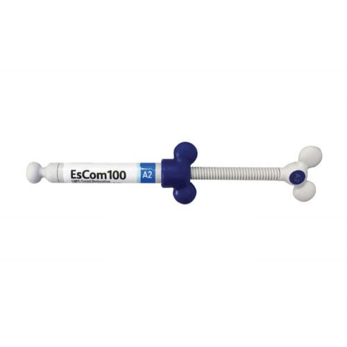 EsCom100 A2 Syringe. Light-Cured Restorative Nano Hybrid Composite Resin, Refill: A2 4 Gm. x 1