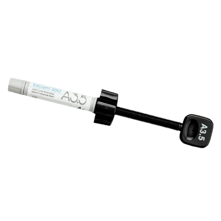 EsCom250 Light-Cured Restorative Hybrid Composite Resin Refill, A3.5, 4g Syringe, 1/Pk