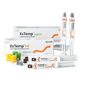 EsTemp NE EsTemp Non-Eugenol Temporary Cement. Easy mix & loss save syringe type. Possible to use