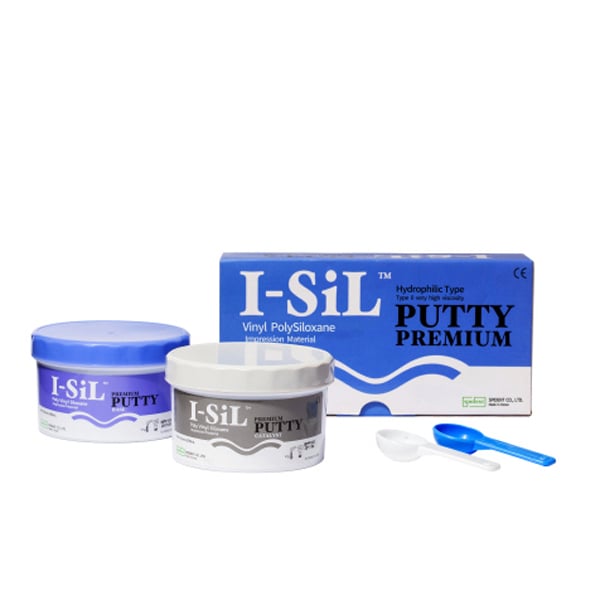 I-Sil Premium VPS Putty Regular Set. 290ml Base & 290ml Catalyst, 1:1 mixing ratio
