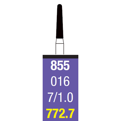 Spring FG #772.7 Round End Taper Super Coarse single-use diamond burs, pack of 25