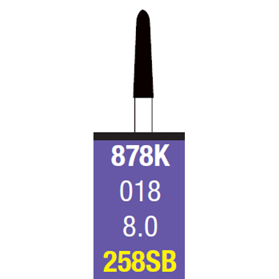 Spring FG #258SB (878K.018) Coarse grit Curettage single-use diamond burs, pack of 10