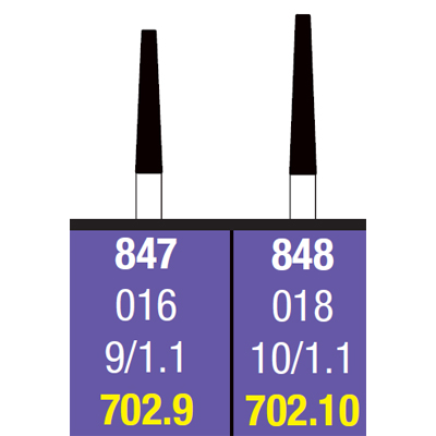 Spring FG #702.9 Super Coarse grit Flat End Taper single-use diamond burs, pack of 10