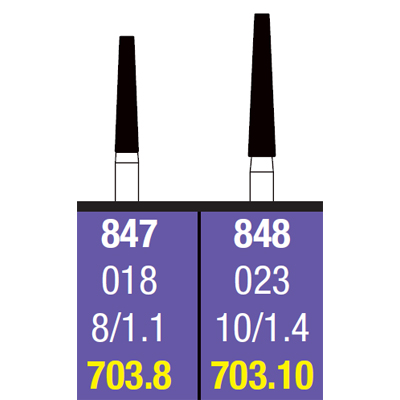 Spring FG #703.8 Coarse grit Flat End Taper Super single-use diamond burs, pack of 10