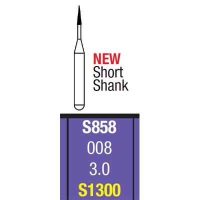 Spring FGSS #1300 (S858.008) Extra Fine grit Needle single-use diamond bur, pack of 25