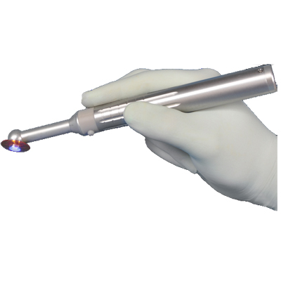 The Cure 2 Cordless Silver Color Cordless LED curing light, 1200mW/cm2 or 600mW/cm2 output