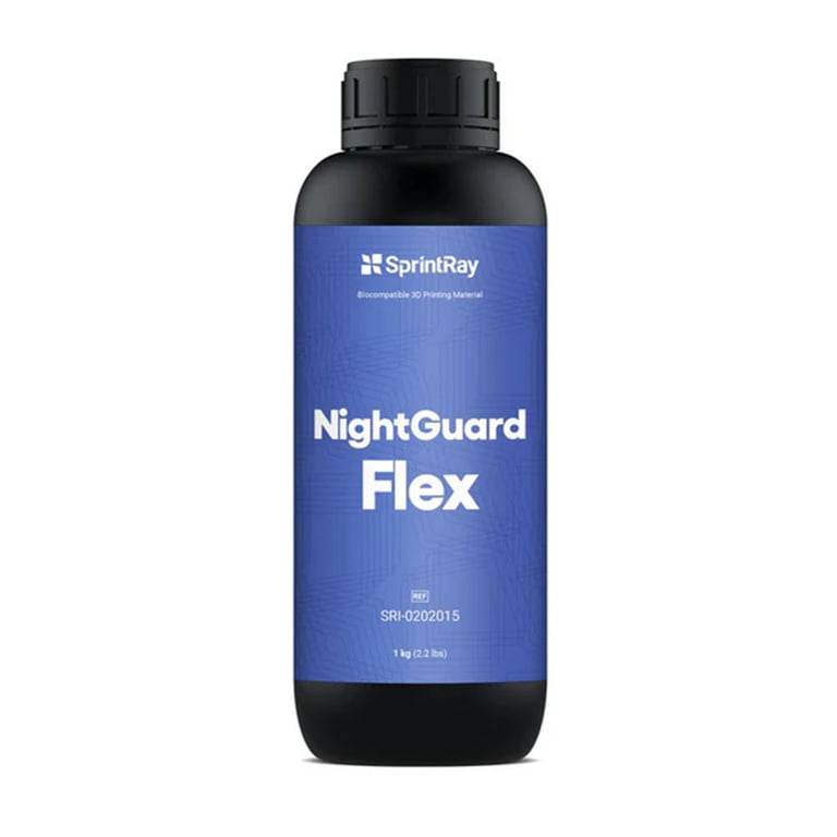 Sprintray Nightguard Flex Biocompatible 3D Printing Resin, 1kg Bottle, 1/Pk