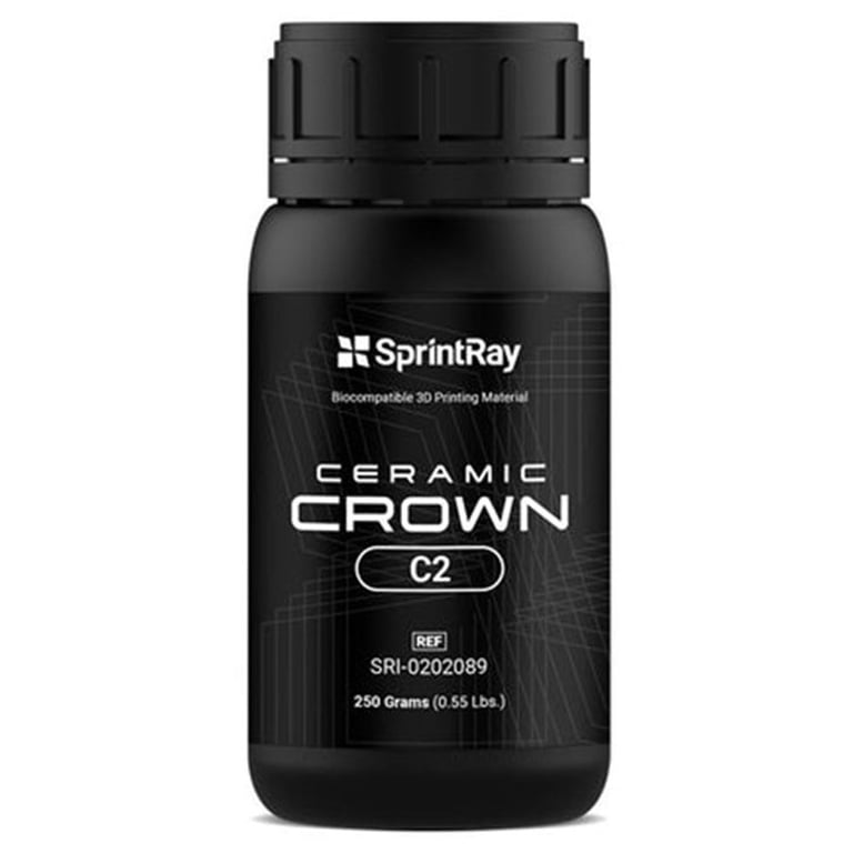 Sprintray Ceramic Crown Biocompatible 3D Printing Resin, Shade C2, 250gm Bottle, 1/Pk
