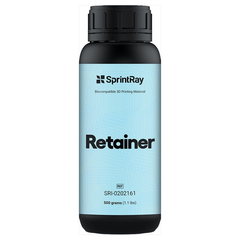 Sprintray Retainer Biocompatible 3D Printing Resin, 500gm Bottle, 1/Pk