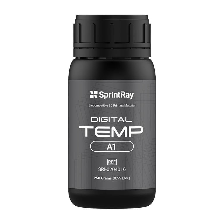 Sprintray Digital Temp Biocompatible 3D Printing Resin, Shade A1, 250gm Bottle, 1/Pk