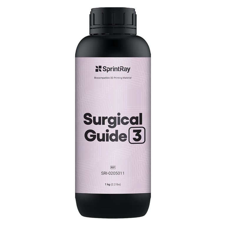 Sprintray Surgical Guide 3 Biocompatible 3D Printing Resin, 1kg Bottle, 1/Pk