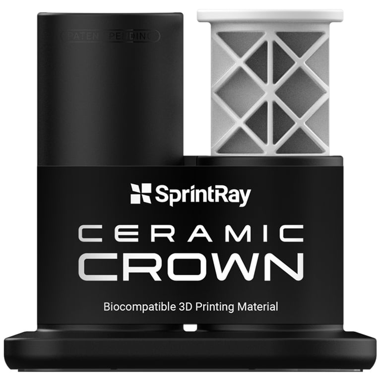Sprintray Ceramic Crown Biocompatible Digital Restoration Resin, Shade A3, Single-unit Capsule