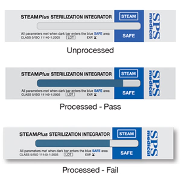 SteamPlus Class 5 Sterilization Integrator Strips, 1000/Pk | Net32