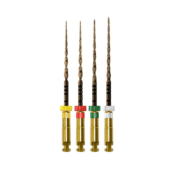 ExactFlowH Assorted S/M/P/L 21mm NiTi Files, Pack of 4. Heat-Matrix technology enables files