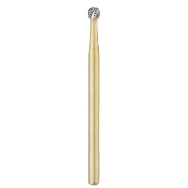 Great White Gold FG #6R SL Round Restorative Removal Carbide Bur, 5/Pk. Surgical Length. Working
