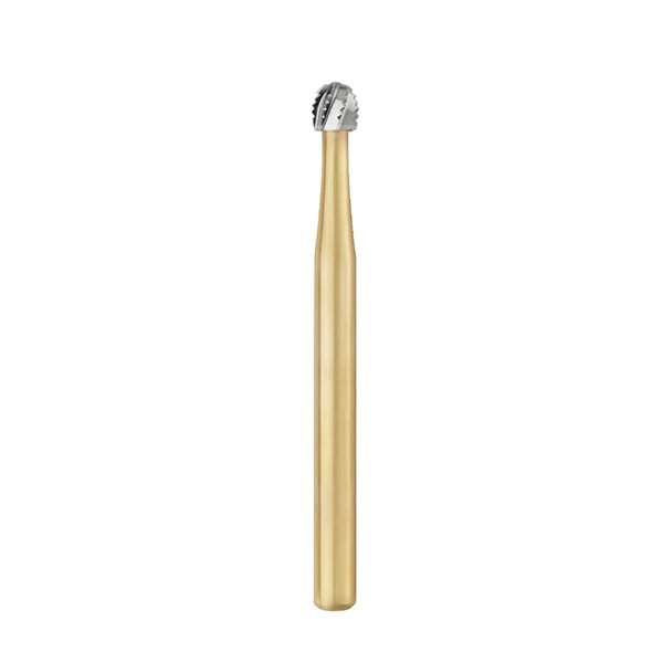 Great White Gold FG #GW6R round restorative removal carbide bur, pack of 10 burs