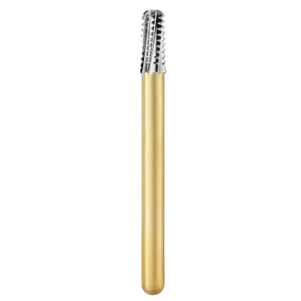 Great White Ultra FG #845.018 Flat End Taper Carbide Burs 5/Pk. Working length 4mm, head diameter