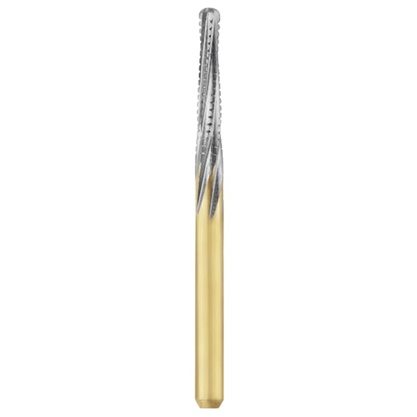 Great White Ultra FG #856.016 Round End Taper Carbide Burs 5/Pk. Working length 8mm, head diameter
