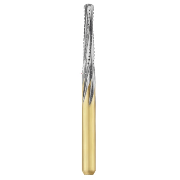 Great White Ultra FG #856.016 SS Round End Taper Carbide Bur 5/Pk. Short Shank, Working length