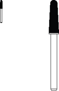 Great White Ultra FG #856.023 Round End Taper Carbide Bur, Package of 5 Burs