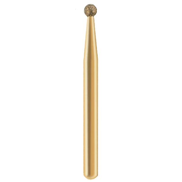 へり、ホワイト10m、タン10m、ブルー10m Great White Z FG #801-010 Fine, Round Zirconia Bur 5/Pack
