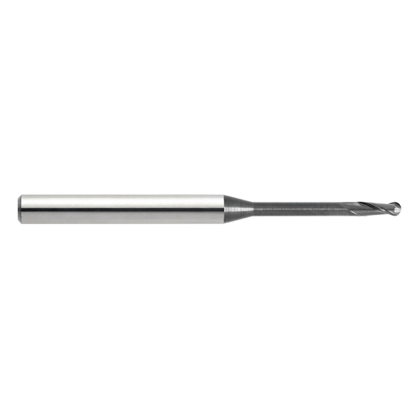 Lazer Sharp Uncoated CAD/CAM Carbide ball, Roland End Mill, 2mm, 1/Pk. Long reach dental bur