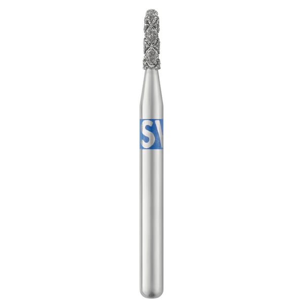 Piranha 2X FG #849.012 Round End Taper, Turbo Double Action, Single Use Diamond Bur. Package of 5