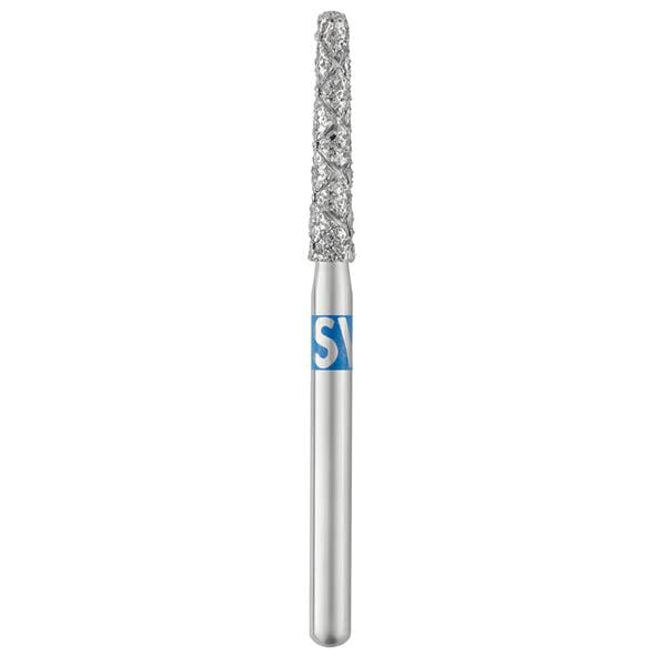 Piranha 2X FG #856L.018 Long Round End Taper, Turbo Double Action, Single Use Diamond Bur. Package
