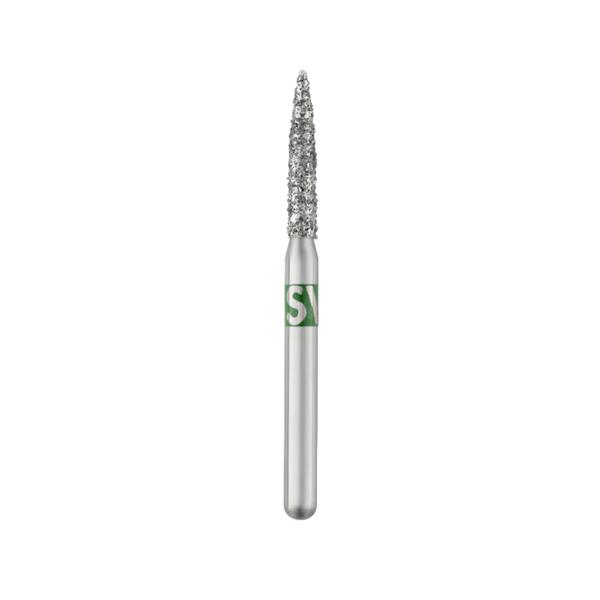 Piranha Diamonds FG #862.012 Coarse Grit, Flame Shaped, Single Use Diamond Bur. Package of 25 Burs