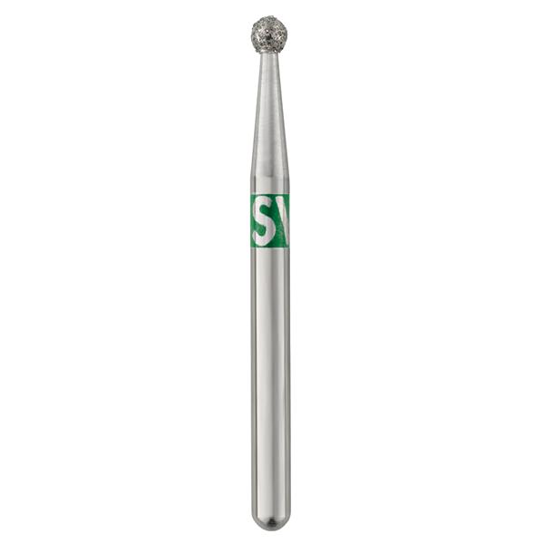 Piranha Diamonds FG #801.014 Coarse Grit, Round Shaped, Single Use Diamond Bur. Package of 25 Burs
