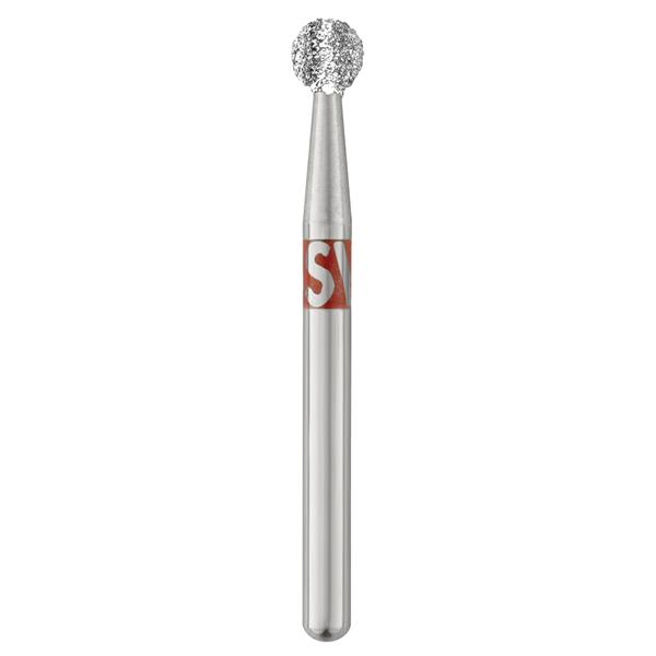 Piranha Diamonds FG #801.013 Fine Grit, Round Shaped, Single Use Diamond Bur. Package of 25 Burs