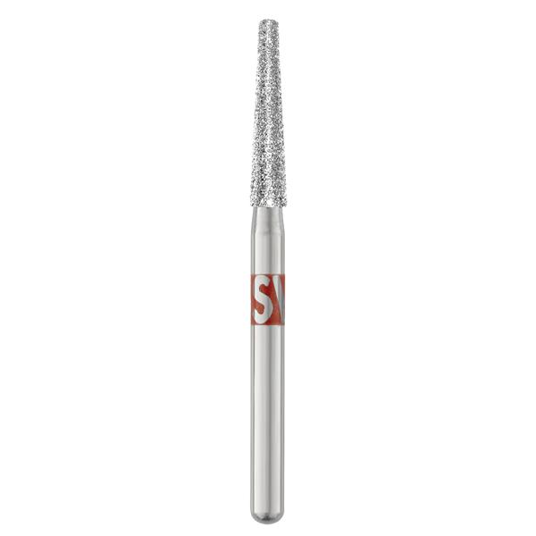 Piranha Diamonds FG #856.021 Fine Grit, Round End Taper, Single Use Diamond Bur. Package of 25 Burs