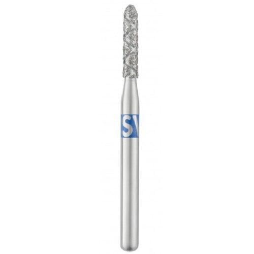 Piranha Diamonds FG #879.012 Medium Grit, Modified Beveled Cylinder, Single Use Diamond Bur