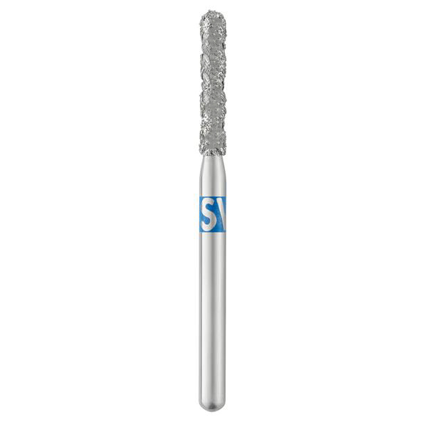 Piranha Diamonds FG #880.010 Medium Grit, Round End Cylinder, Single Use Diamond Bur. Package