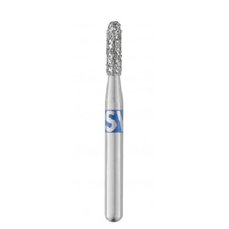 Piranha Diamonds FG #855.016 SSS (Shorter Short Shank) Medium Grit, Round End Taper, Single Use