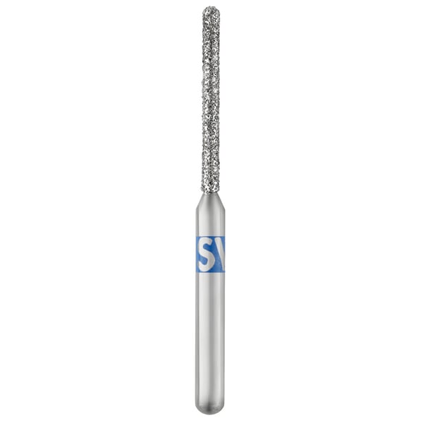 Piranha Diamonds FG #882.010 Medium Grit, Round End Cyclinder, Single Use Diamond Bur. Package