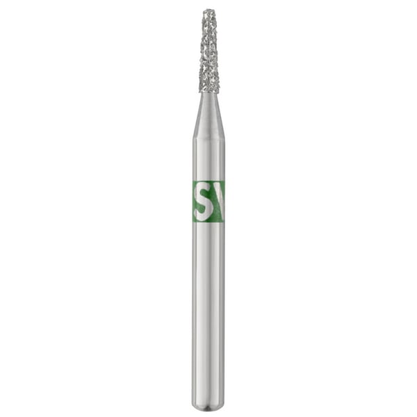 Piranha Diamonds FG #845.010 Coarse Grit, Flat-End Taper, Single Use Diamond Bur. Package of 25