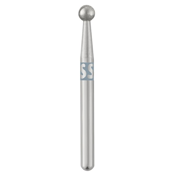 Piranha Diamonds FG #801.018 Ultra Fine Grit, Round Shaped, Single Use Diamond Bur. Package of 25