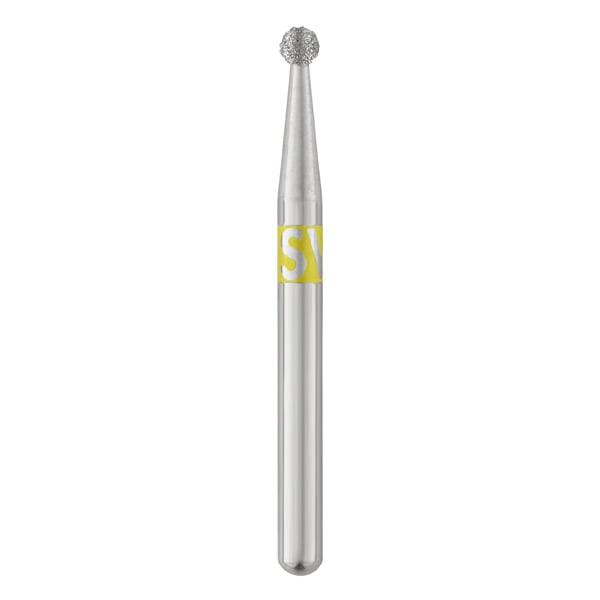 Piranha Diamonds FG #801.014 Very Fine Grit, Round Shaped, Single Use Diamond Bur. Package of 25
