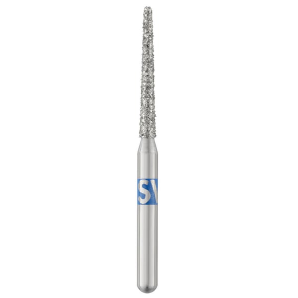 Piranha Diamonds FG #850.014 SS (Short Shank) Medium Grit, Round End Taper, Single Use Diamond