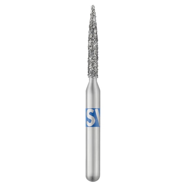 Piranha Diamonds FG #862.012 SSS (Shorter Short Shank) Medium Grit, Flame Shaped, Single Use