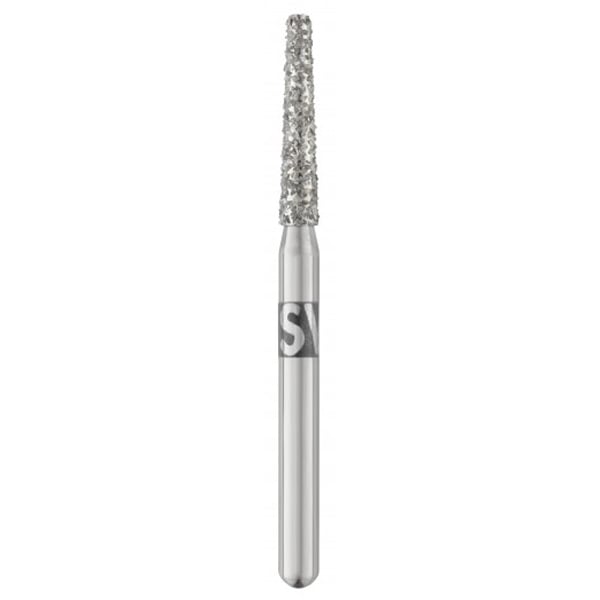 Piranha Diamonds FG #847KR.016 Super Coarse Grit Modified Flat End Cylinder Diamond Bur, 25/Pk