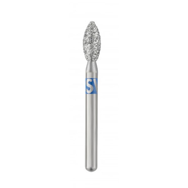 Piranha Diamonds FG #868.024 Medium Grit, Flame Shaped, Single Use Diamond Bur. Package of 25 Burs