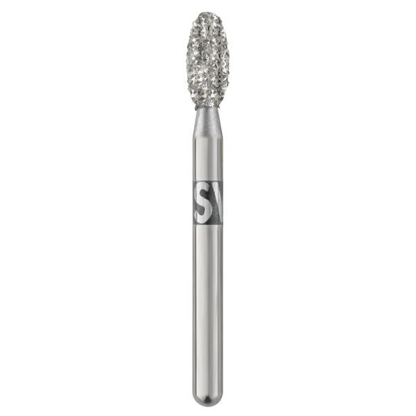 Piranha Diamonds FG 379.023 Supercoarse Grit, Football Shaped, Single Use Diamond Bur. Package