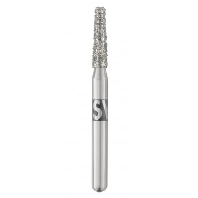 Piranha Diamonds Fg #847.018 Supercoarse Grit, Flat-End Taper, Single Use Diamond Bur. Package
