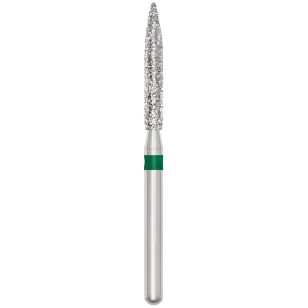 Revelation FG #863.016 Coarse Grit, Flame Shaped Diamond Bur. Package of 5 Burs