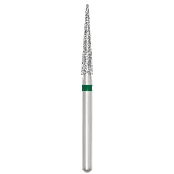 Revelation FG #859.016 Coarse Grit, Round End Cone Diamond Bur. Package of 5 Burs
