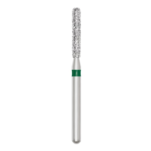 Revelation FG #881.014 straight cylinder round end coarse diamond bur, Pack of 5