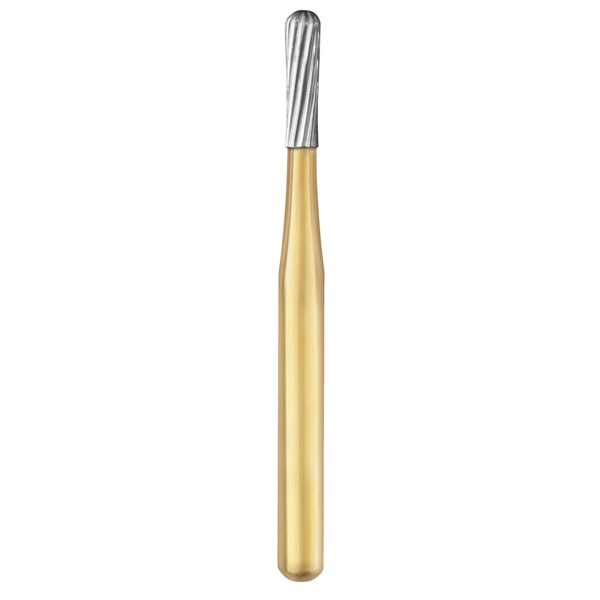 SS White FG #7303, 12 Blade Inverted Taper Trimming and Finishing Carbide Bur. Package of 5 Burs
